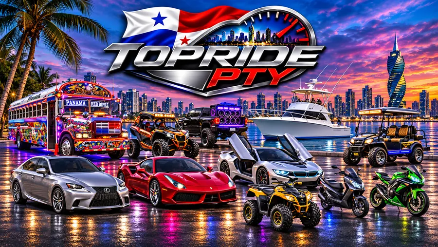 TopRidePTY — carros, motos, UTV, lanchas y diablos rojos de Panamá